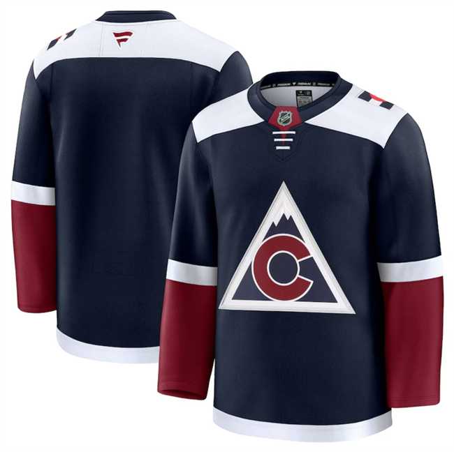 Men%27s Colorado Avalanche Blank Navy 2024-25 Alternate Stitched Jersey Dzhi